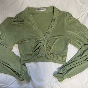 Verge Girl Green Long Sleeve Balloon Top